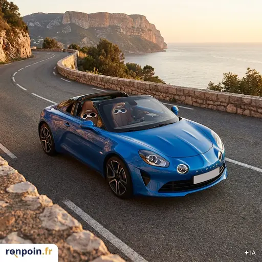Image générée par intelligence artificielle Rouler en cabriolet toute l'année — illustration générée par IA